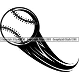 Baseball Motion Speed Lines ClipArt SVG