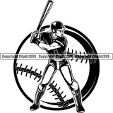 Baseball Logo ClipArt SVG