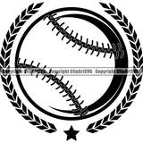 Baseball Logo ClipArt SVG