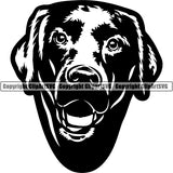 Labrador Retriever Dog Breed Head Face ClipArt SVG 011
