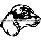 Animal Dog Dachshund Dog Breed Head Face ClipArt SVG 002