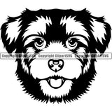 Havanese Dog Breed Head Face ClipArt SVG