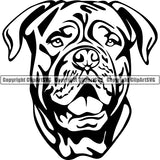 Animal Dog Dogue De Bordeaux Dog Breed Head Face ClipArt SVG 006