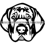 Great Dane Dog Breed Head Face ClipArt SVG 011