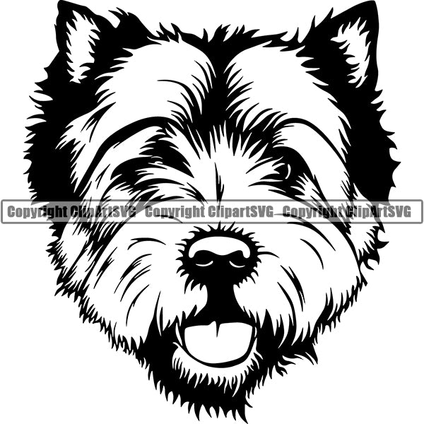 Whippet Dog Breed Head Face ClipArt SVG 002