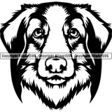 Leonberger Dog Breed Head Face ClipArt SVG 002