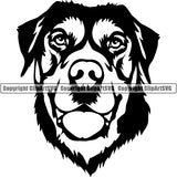 Swiss Mountain Dog Breed Head Face ClipArt SVG 001