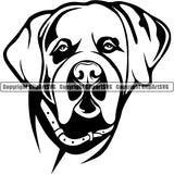 Saint Bernard Dog Breed Head Face ClipArt SVG 003