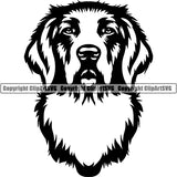 Golden Retriever Dog Breed Head Face ClipArt SVG