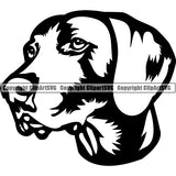 Weimaraner Dog Breed Head Face ClipArt SVG 003