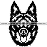 Mudi Dog Breed Head Face ClipArt SVG