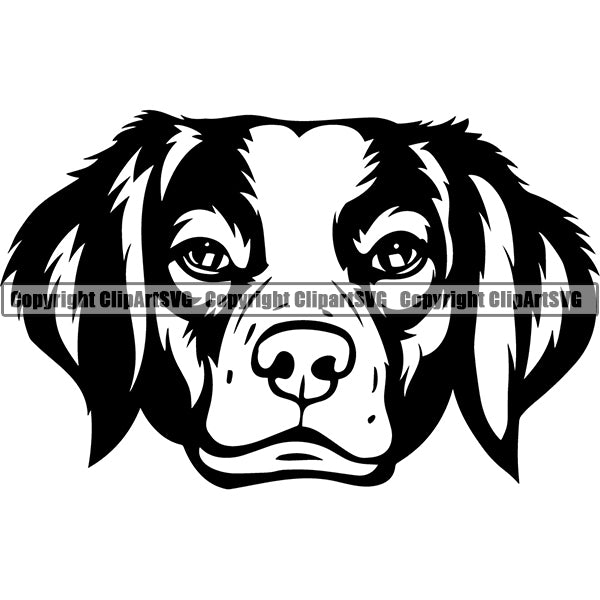 Rhodesian Ridgeback Dog Breed Head Face ClipArt SVG 001
