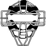 Baseball Catchers Mask ClipArt SVG