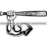 Baseball Bat ClipArt SVG