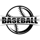 Baseball Logo ClipArt SVG