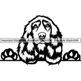 Cocker Spaniel Peeking Dog Breed Clipart SVG 002