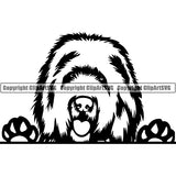 Goldendoodle Peeking Dog Breed ClipArt SVG