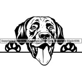 Labrador Retriever Peeking Dog Breed ClipArt SVG 015