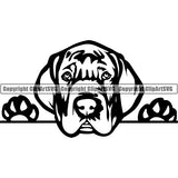 Great Dane Peeking Dog Breed ClipArt SVG 011