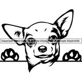 Chihuahua Peeking Dog Breed Clipart SVG 009