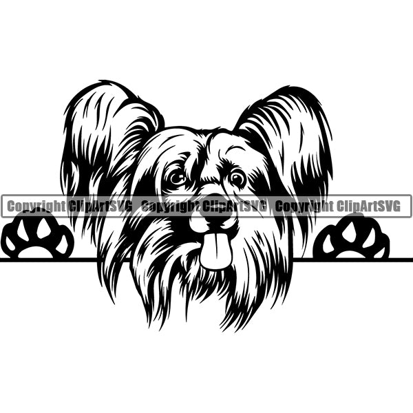 Chihuahua Peeking Dog Breed Clipart SVG 021