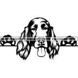 Irish Setter Peeking Dog Breed ClipArt SVG