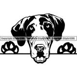 Great Dane Peeking Dog Breed ClipArt SVG 006