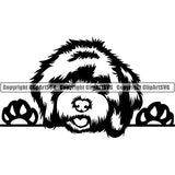 Cockapoo Peeking Dog Breed Clipart SVG 006