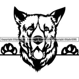 Alabai Peeking Dog Breed Clipart SVG