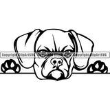 Puggle Peeking Dog Breed ClipArt SVG