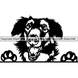 Borzoi Peeking Dog Breed Clipart SVG