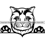 Ragdoll Cat Peeking CliArt SVG 01