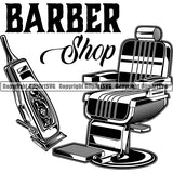 Barber Barbershop Hairstylist Logo Haircut ClipArt SVG