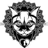 Main Coon Cat Head Face Clipart SVG 03