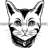Bengal Cat Breed Head Face ClipArt SVG