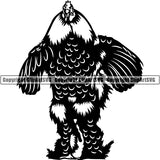 Rooster Chicken Bird Farm Animal ClipArt SVG