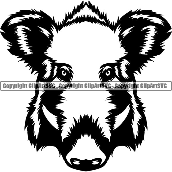 Boar Animal ClipArt SVG