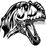Animal Prehistoric Jurassic Animal T-Rex Tyrannosaurus Rex Raptor Velociraptor School Text Dinosaur Logo Dino Sports Team Mascot Design Vector Clipart SVG