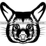 Possum Brush Tail Animal ClipArt SVG