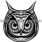 Owl Bird Animal ClipArt SVG