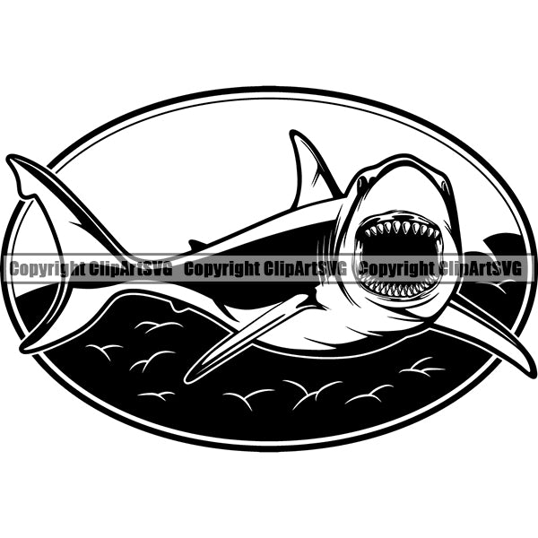 Shark Animal ClipArt SVG