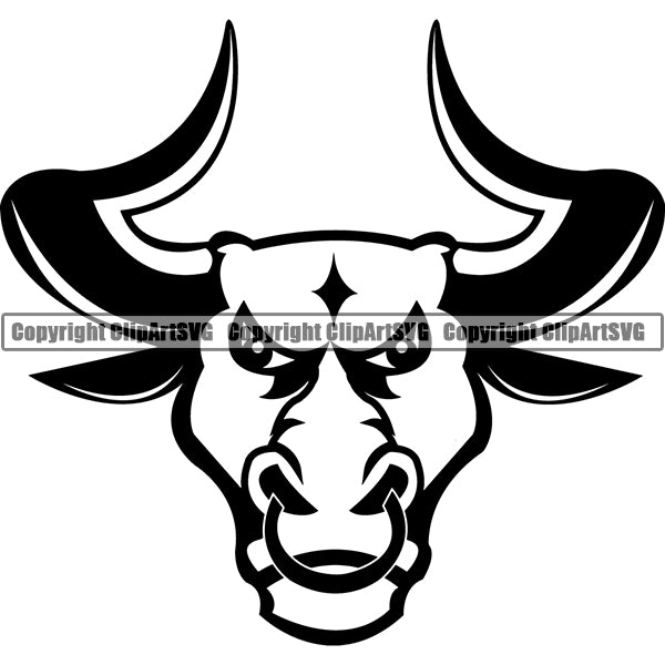 Bull 5r5b ClipArt SVG File