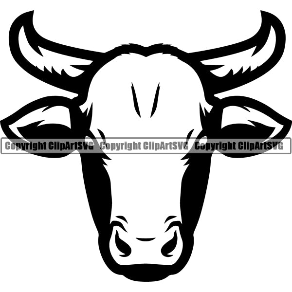 Bull 5t6y7 ClipArt SVG File