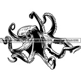 Octopus Shellfish Seafood Fish Animal ClipArt SVG