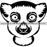 Lemur Leaping Monkey Animal ClipArt SVG