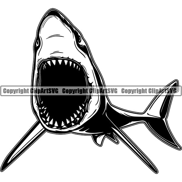 Shark Animal ClipArt SVG