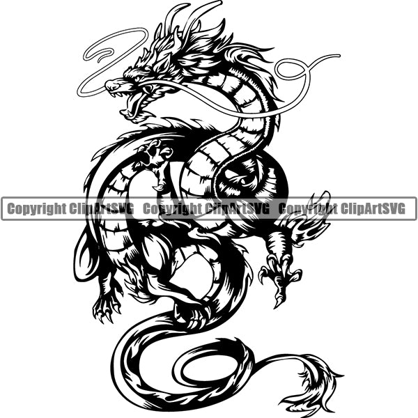 Dragon Animal ClipArt SVG
