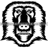 Baboon Animal ClipArt SVG