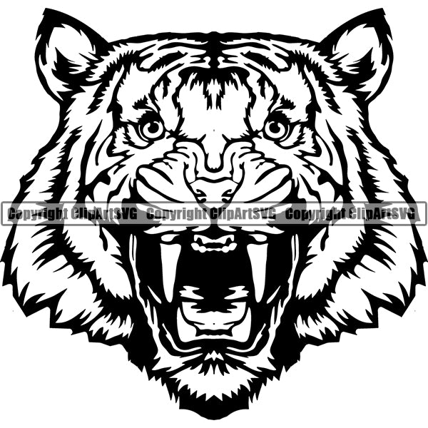 Tiger Animal ClipArt SVG