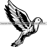 Dove Bird Animal ClipArt SVG